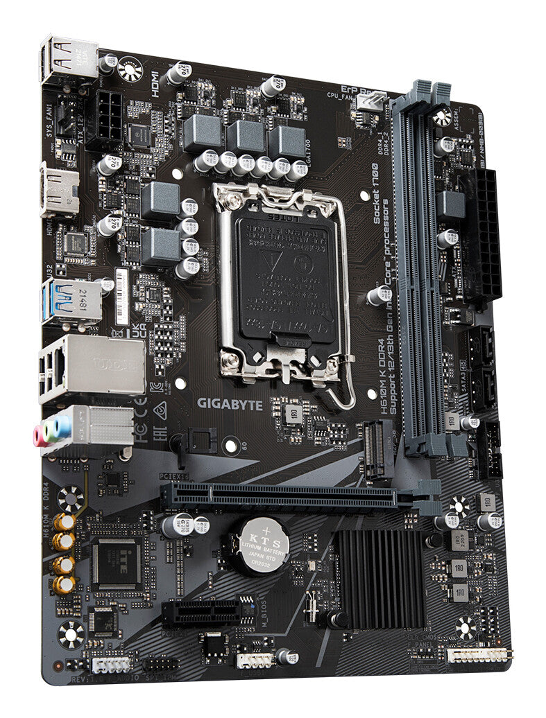 GIGABYTE H610M K DDR4 placa base Intel H610 Express LGA 1700 Micro ATX
