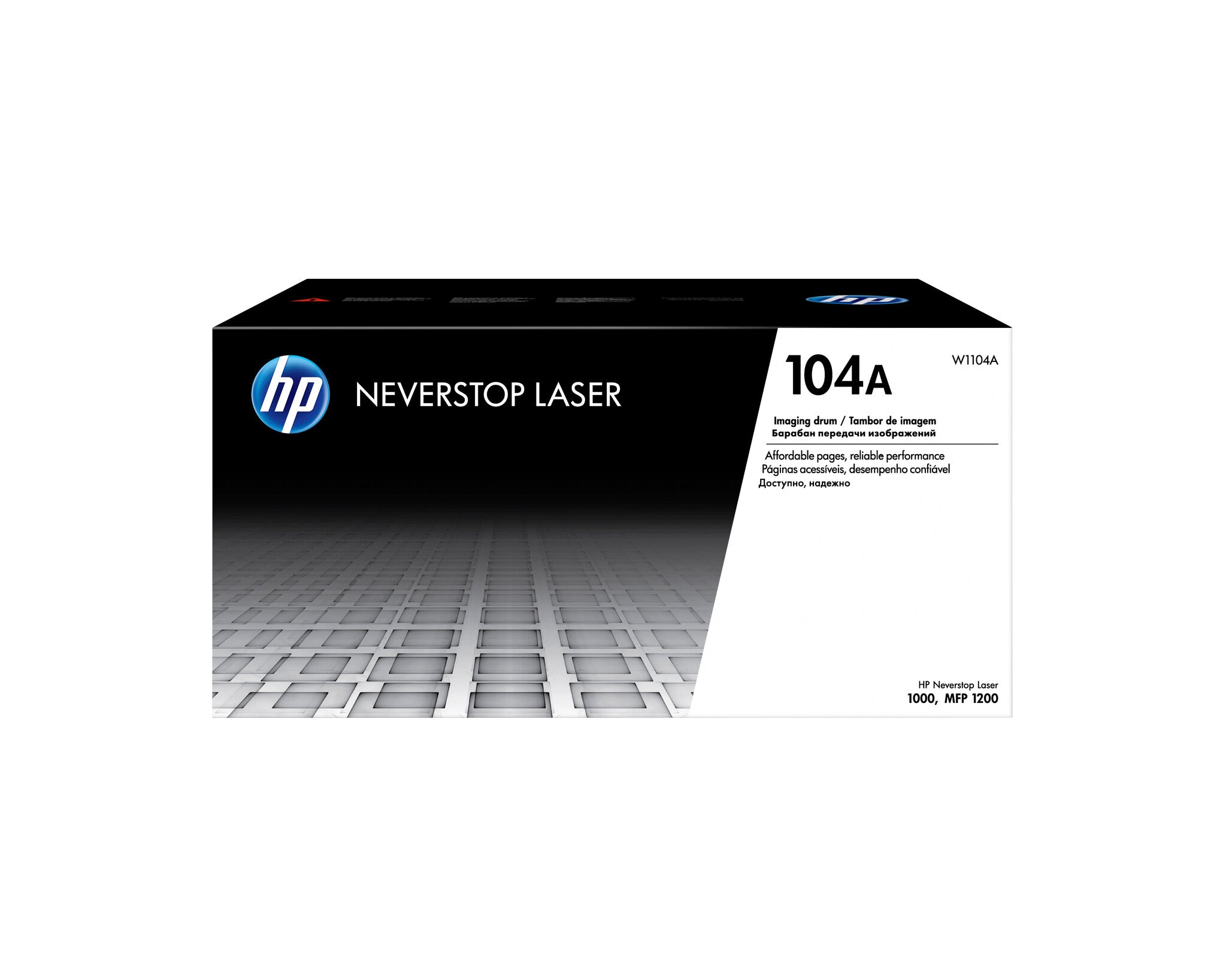 HP Tambor de creación de imágenes láser original 104A negro