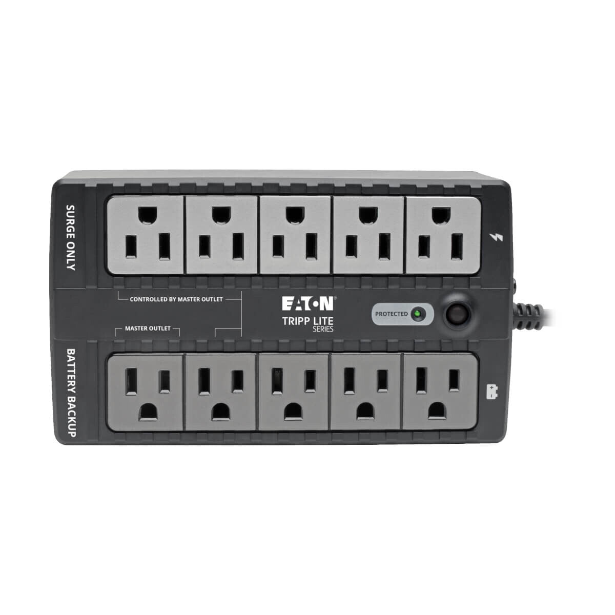 Tripp Lite ECO550UPS UPS Standby de 550VA 300W - 10 Tomacorrientes NEMA 5-15R, 120V, 50Hz / 60Hz, clavija 5-15P, ENERGY STAR, Instalación en Pared o Escritorio