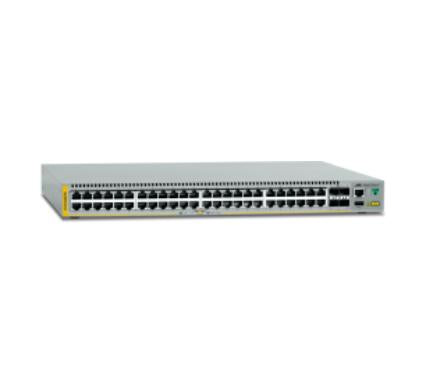 Switch Stackeable Capa 3, 48 puertos 10/100/1000 Mbps + 4 puertos SFP+ 10 G, fuente redundante