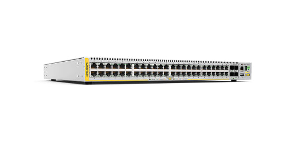 Switch PoE+ Stackeable Capa 3, 48 puertos 10/100/1000 Mbps + 4 puertos SFP+ 10 G, 370 W, fuente redundante