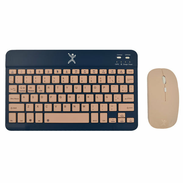 Perfect Choice Genova teclado Ratón incluido Universal RF inalámbrico + bluetooth Español Azul