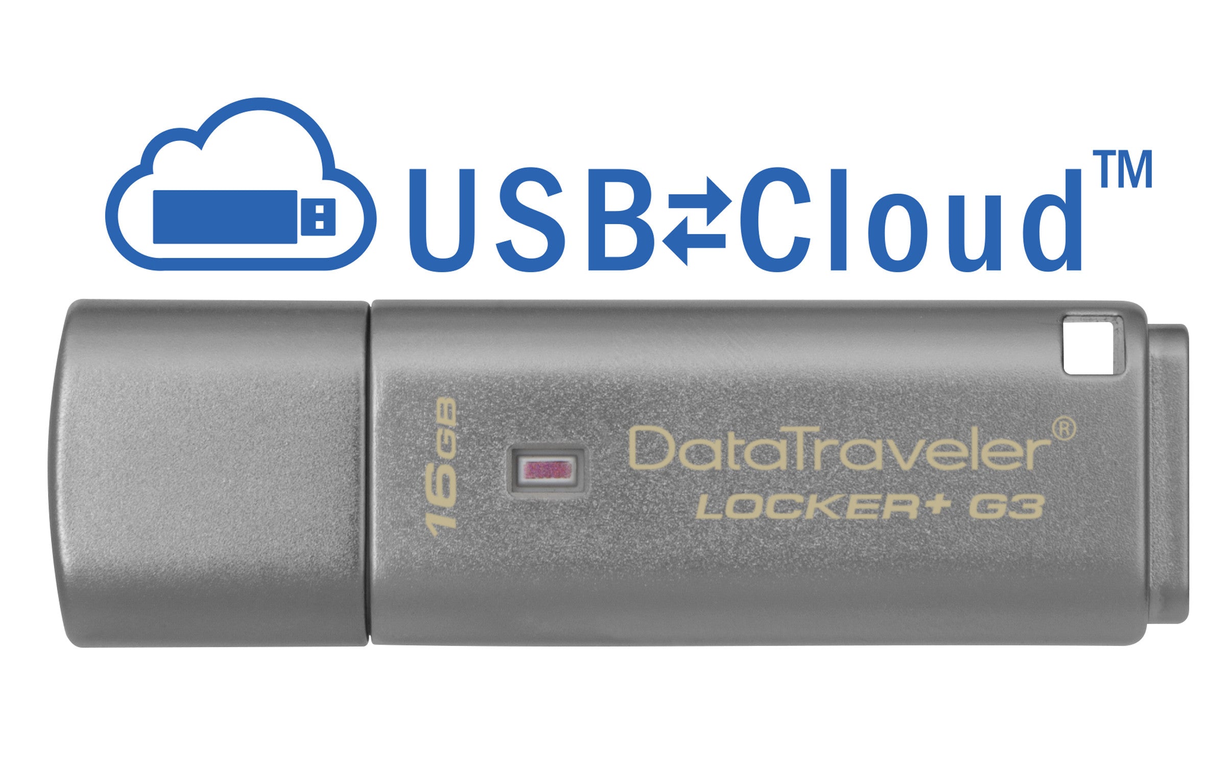 Kingston DataTraveler Locker+ G3 Encrypted 16GB USB Flash Drive Gray