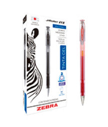 Bolígrafo Zebra J Roller RX Punto Mediano 0.7mm Tinta Gel Color Rojo C/12 Pzas