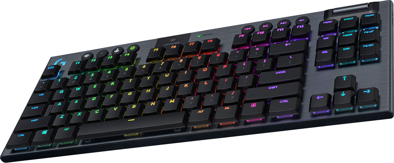 Logitech G 920-009495 teclado Juego RF inalámbrico + bluetooth QWERTY Inglés Carbono