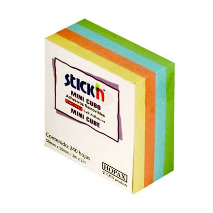 MAE PASTEL MINI CUBE 4 COLORS 240 SHEETS 2X2"