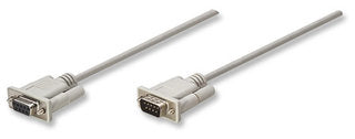 Manhattan DB9 M-H Serial Cable 1.8M