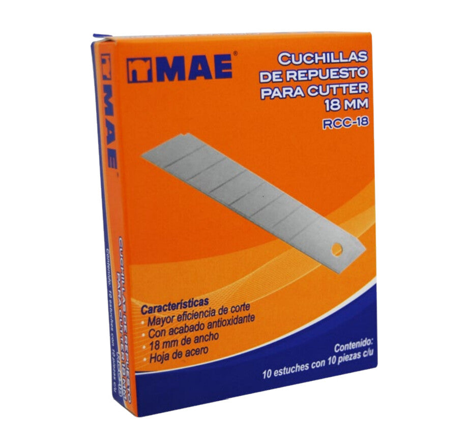 MAE RCC-18 cuchilla para cutter 100 pieza(s)