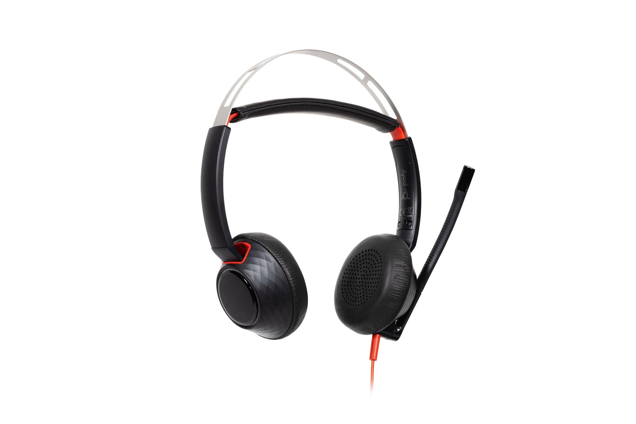 HP Poly Auriculares estéreo Poly Blackwire 5220 + conector de 3,5 mm + adaptador USB-C/A