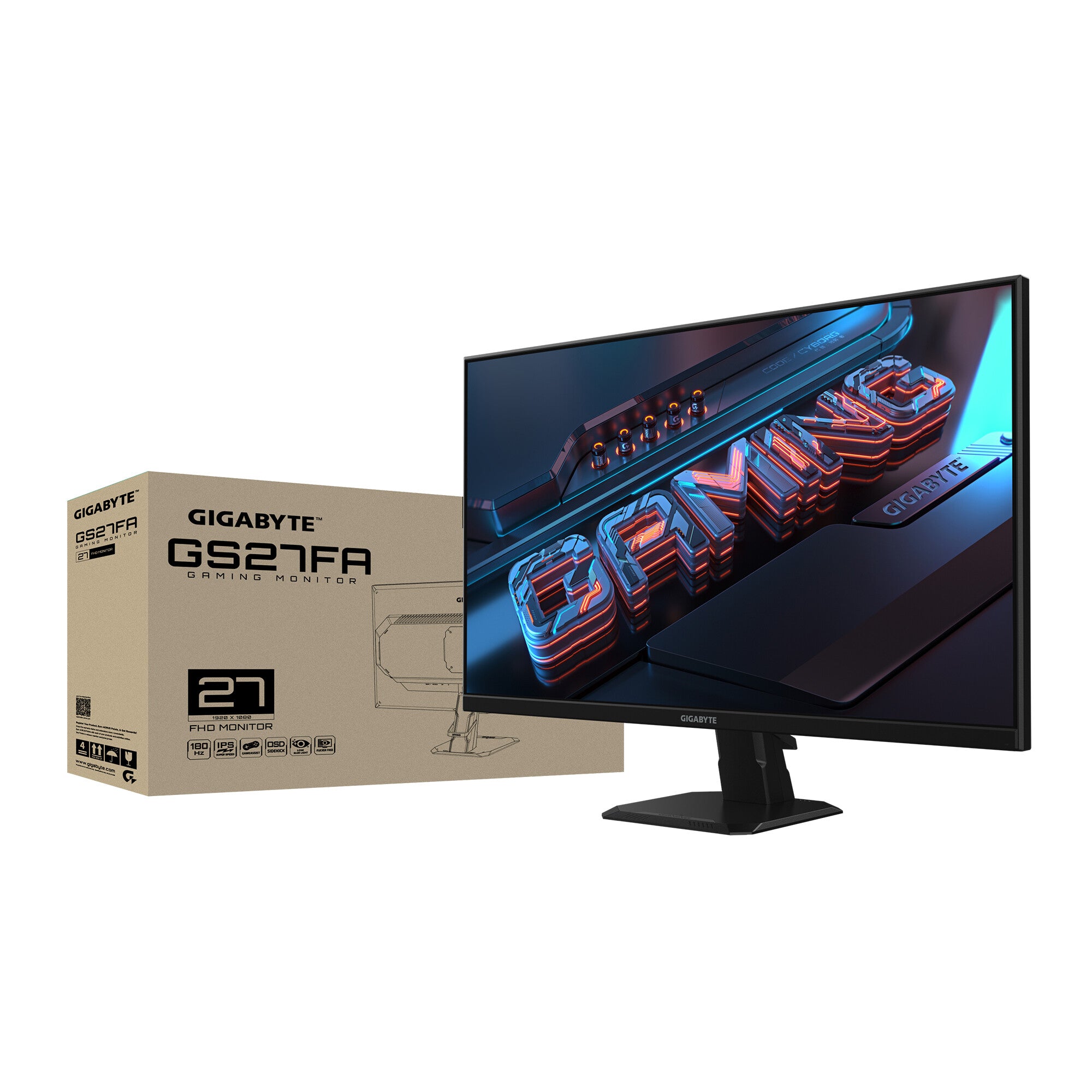 GIGABYTE GS27FA US monitor de computadora 68.6 cm (27") 1920 x 1080 Pixeles Full HD LED Negro
