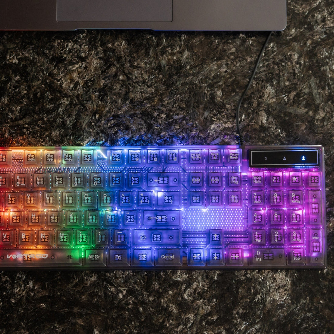 Perfect Choice V-930723 teclado Ratón incluido Juego USB Transparente