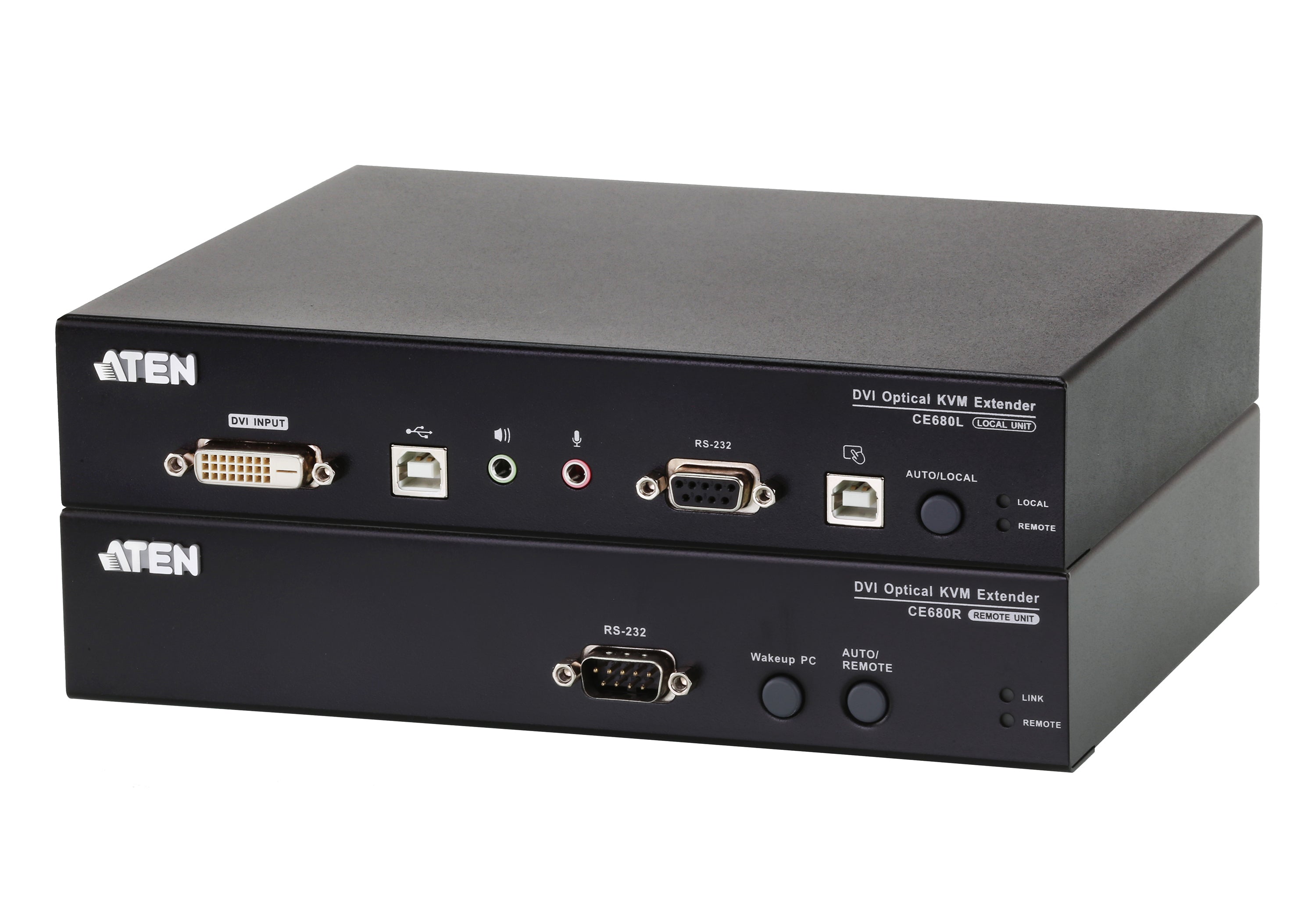 Extensor KVM DVI | Transmisión por Fibra Óptica | Distancia hasta 600 m | Resolución 1920x1200 a 60 Hz | Señales RS-232 y USB