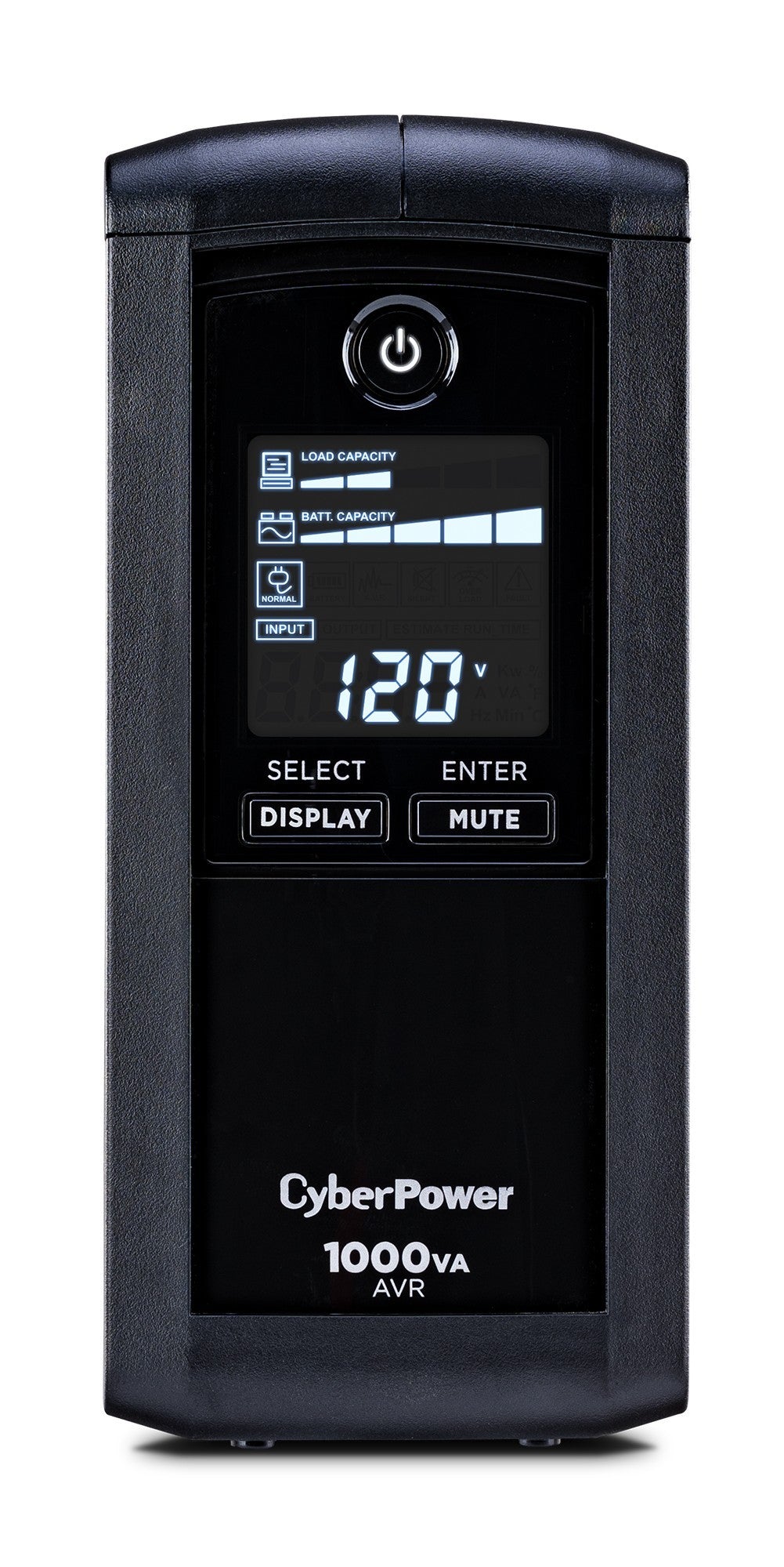 UPS de 1000 VA/600 W, Topología Línea Interactiva, Entrada 120 Vca NEMA 5-15P, Tipo Mini Torre, Con 9 Tomas NEMA 5-15R