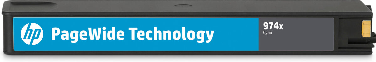 HP Cartucho original PageWide 974X de alta capacidad cian