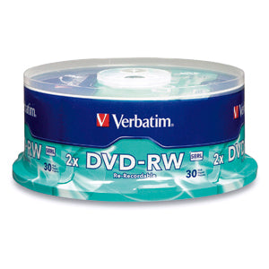 VERBATIM DVD-RW 4.7GB 4X 120 minutes W/Tray Spindle C/30