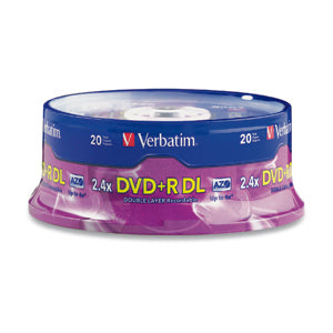 DVD+R VERBATIM DL 8.5GB 2.4X SPINDLE W/20