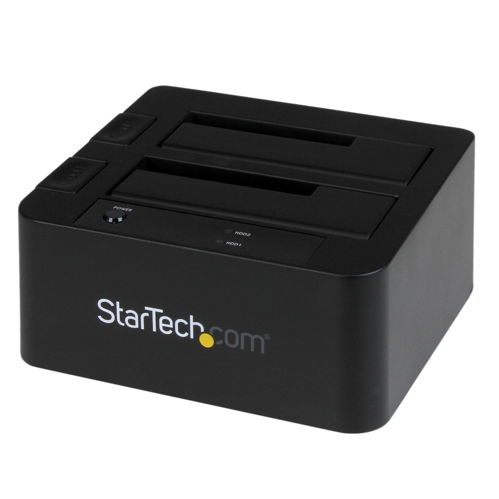 BASE DOCKING STATION ESATA USB 3.0 CON UASP DE 2 BAHIAS PARA DISCO DURO O SSD SATA III DE 2.5 O 3.5 PULGADAS - STARTECH.COM MOD. SDOCK2U33EB