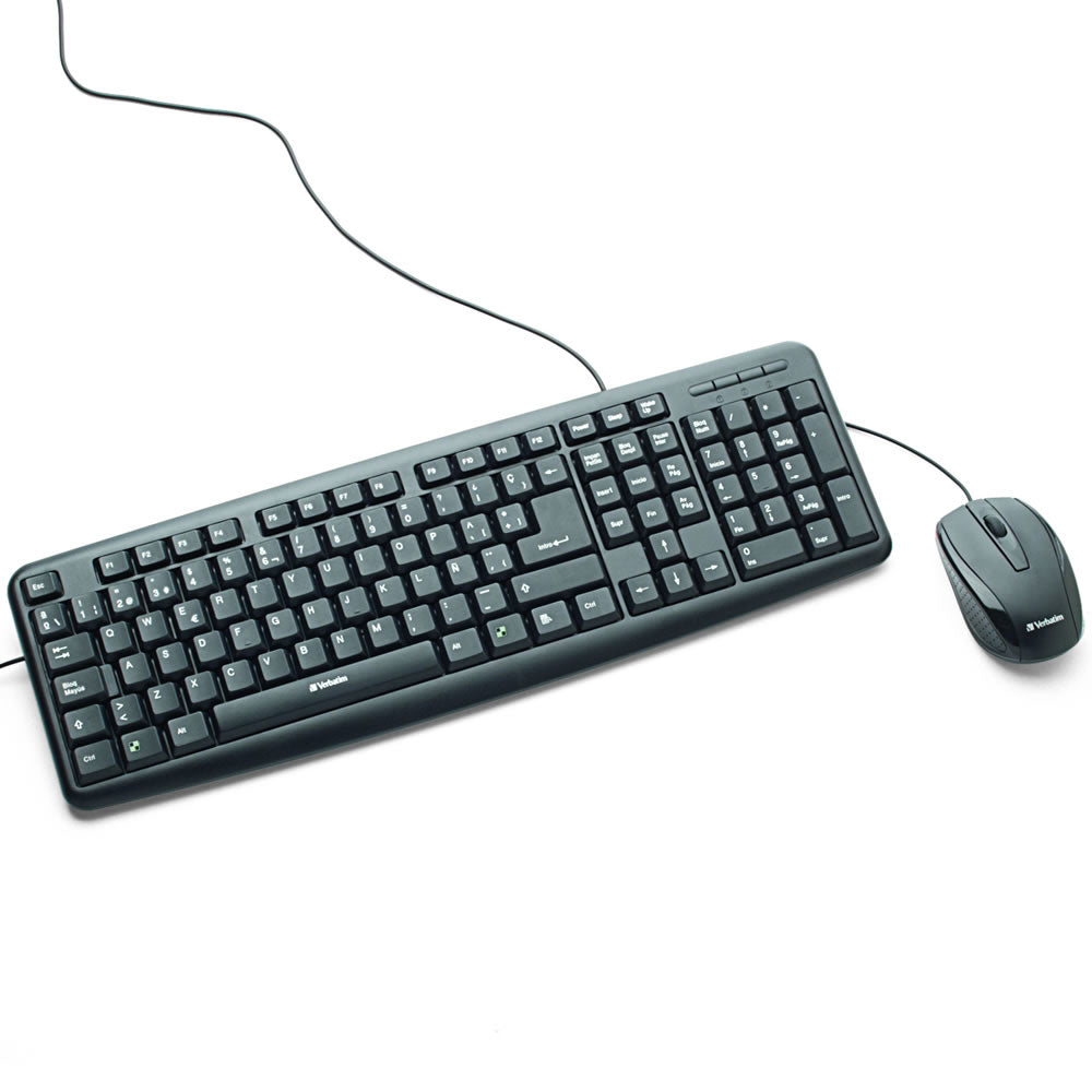 VERBATIM USB Keyboard and Mouse - Black