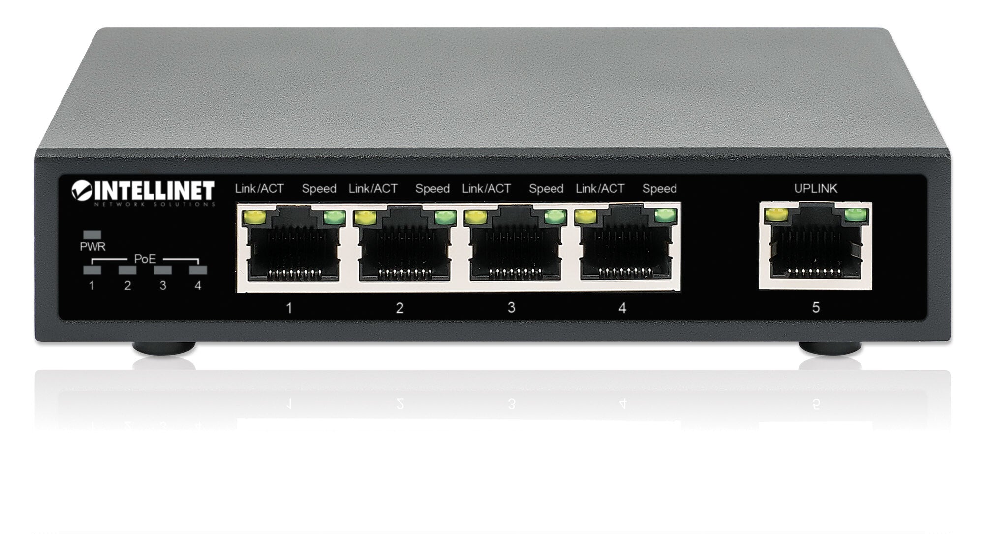 Intellinet Switch PoE+ con 5 puertos Gigabit