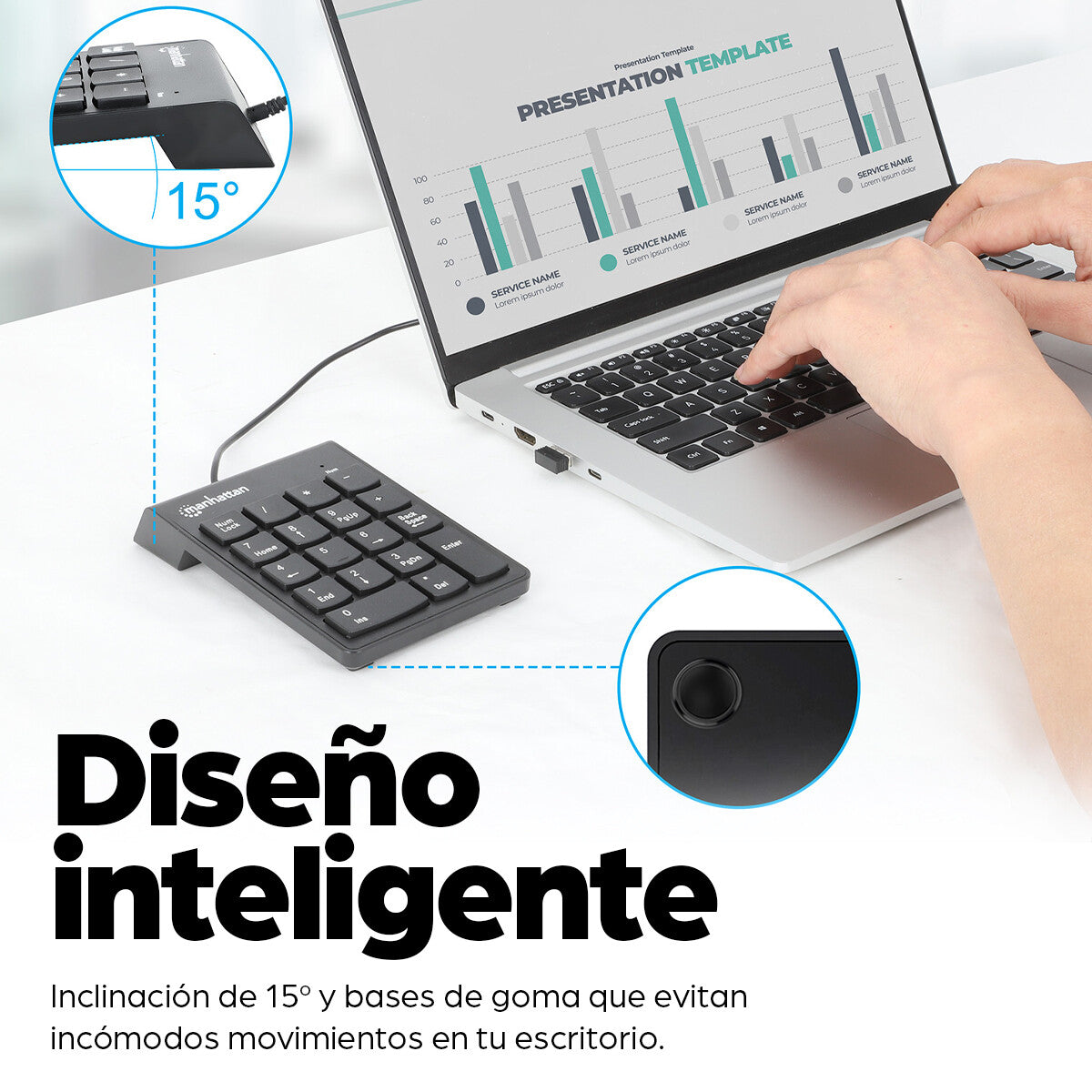Manhattan Teclado numérico alámbrico