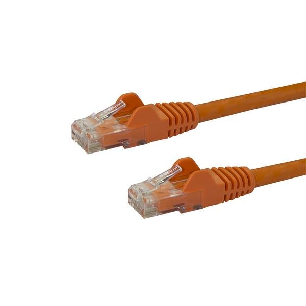 CABLE DE RED DE 0.5M NARANJA CAT6 UTP ETHERNET GIGABIT RJ45 SIN ENGANCHES STARTECH