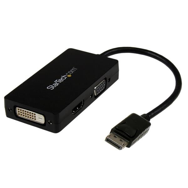 ADAPTADOR DE VIDEO DISPLAYPORT A VGA DVI O HDMI - CONVERTIDOR A/V 3 EN 1 PARA VIAJES - 1080P - 1920X1200 - STARTECH.COM MOD. DP2VGDVHD