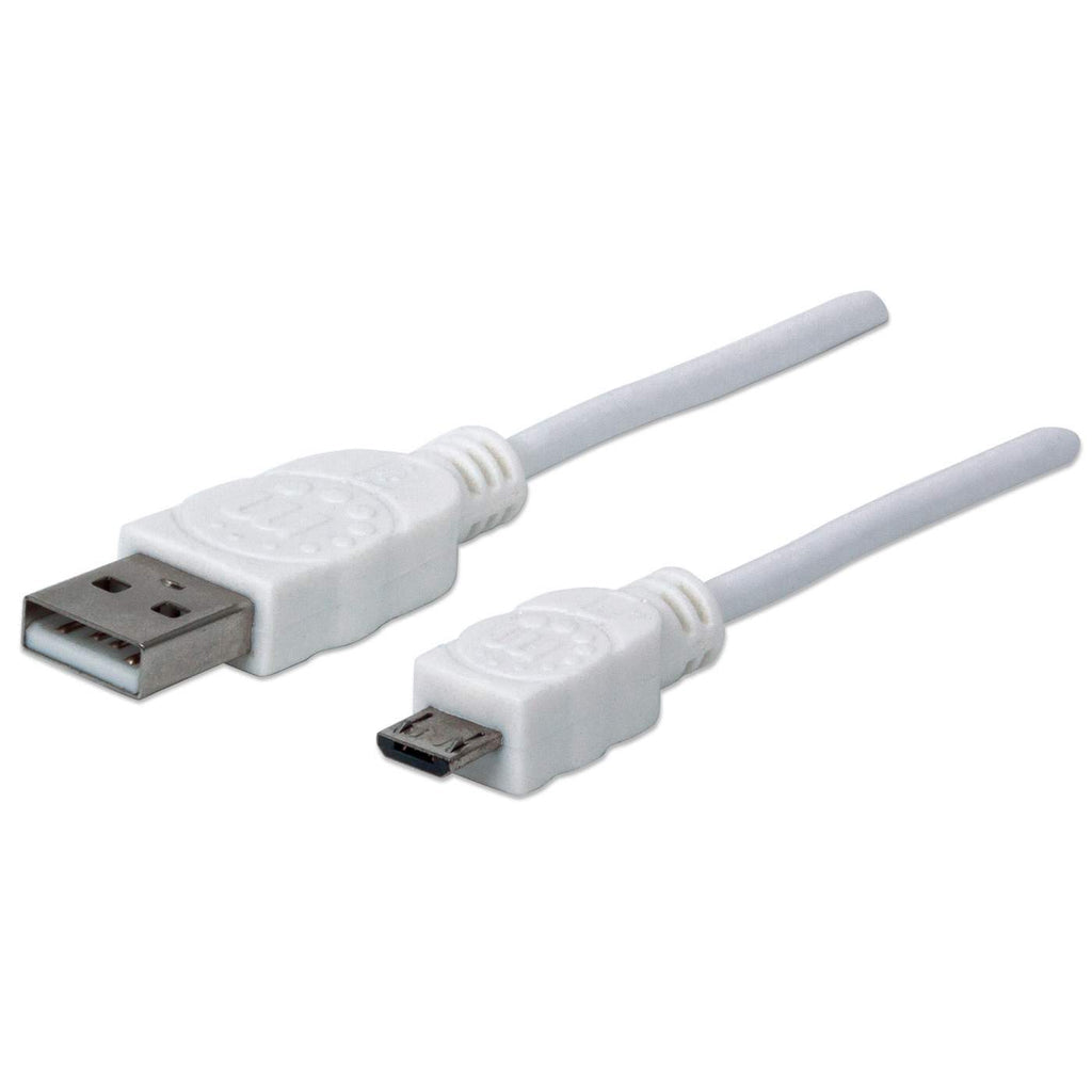 Manhattan USB-A Micro USB-B 2.0 High-Speed Cable 1m White