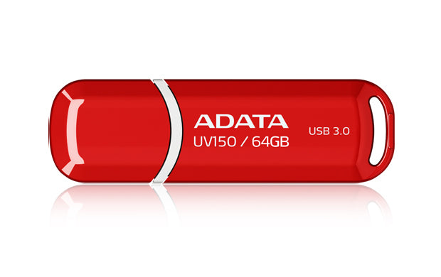 MEMORIA ADATA 64GB USB 3.2 UV150 ROJO (AUV150-64G-RRD)