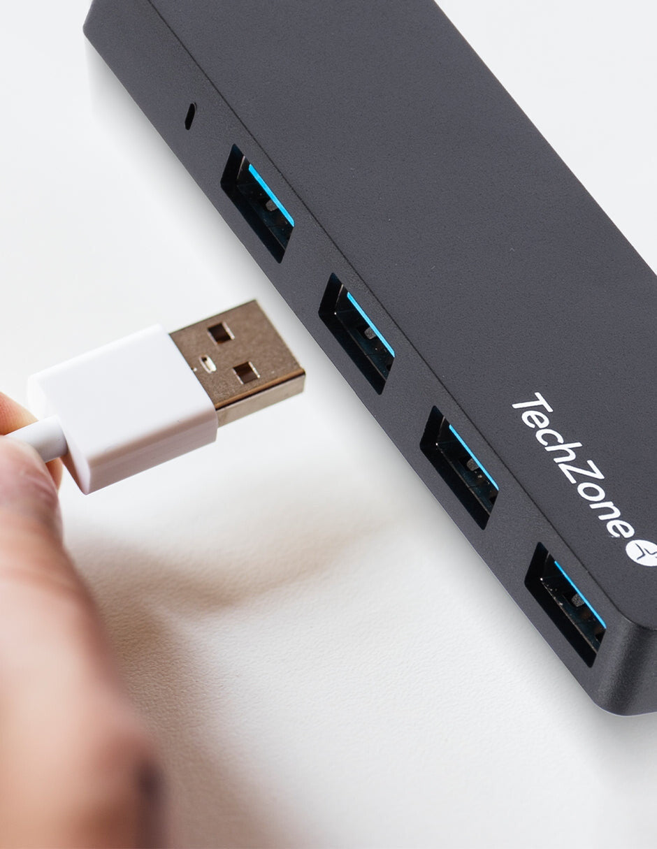 TechZone Connect HUB 3.0 USB 3.2 Gen 1 (3.1 Gen 1) Type-C 500 Mbit/s Negro