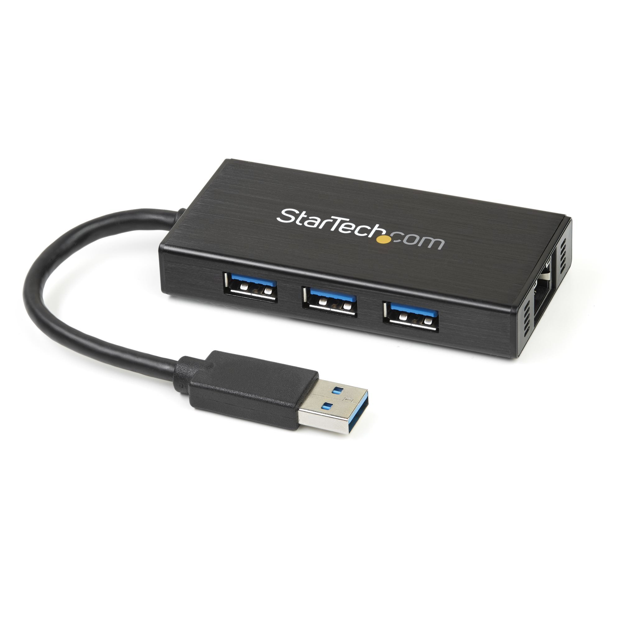 HUB USB 3.0 DE ALUMINIO CON CABLE - CONCENTRADOR DE 3 PUERTOS USB CON ADAPTADOR DE RED ETHERNET GIGABIT EXTERNO - STARTECH.COM MOD. ST3300GU3B