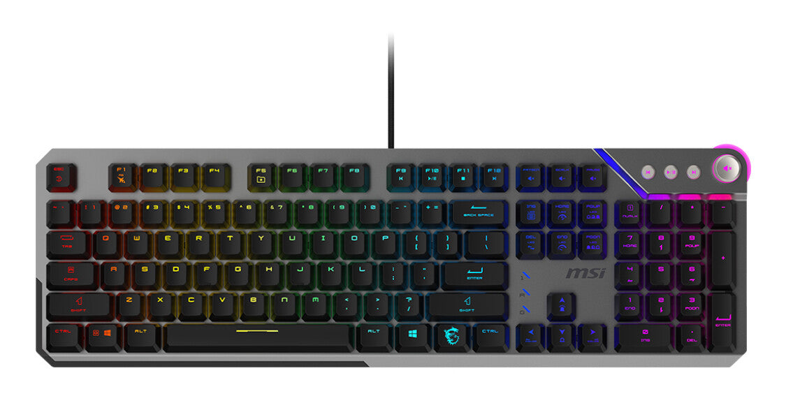 MSI STRIKE 600 SILEN teclado Juego USB QWERTY Inglés de EE.UU. Negro