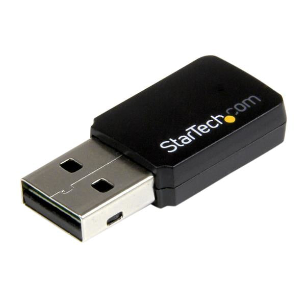 MINI ADAPTADOR DE RED USB 2.0 INALAMBRICO WIRELESS-AC DE BANDA DOBLE AC600 - WIFI 802.11AC 1T1R DE 2,4GHZ Y 5GHZ - STARTECH.COM MOD. USB433WACDB