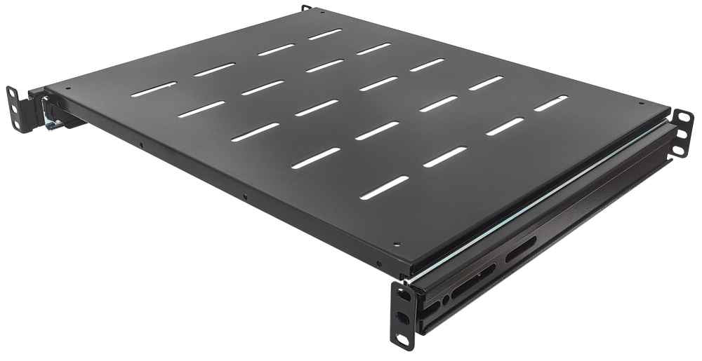 Charola Gabinete Intellinet 19" 1U Deslizable Ajustable 60-80cm Ventilada 35 Kg