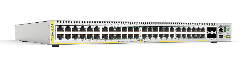 Switch PoE+ Capa 3, 48 puertos 10/100/1000 Mbps + 4 puertos SFP+ 10 G, 185 W, fuente de alimentación simple