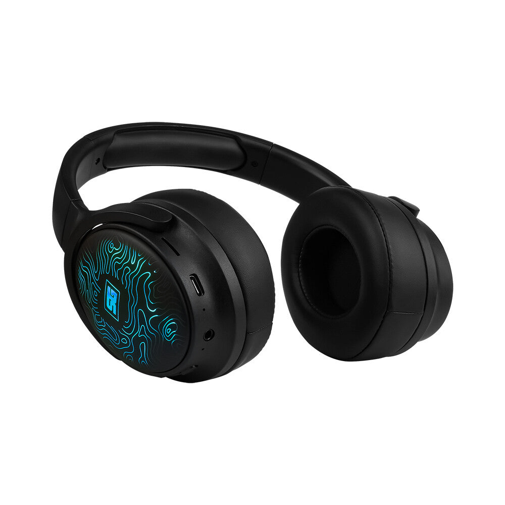 Vorago HPB-401-LED audífono y auriculare Auriculares Inalámbrico y alámbrico Diadema Llamadas/Música USB Tipo C Bluetooth Negro