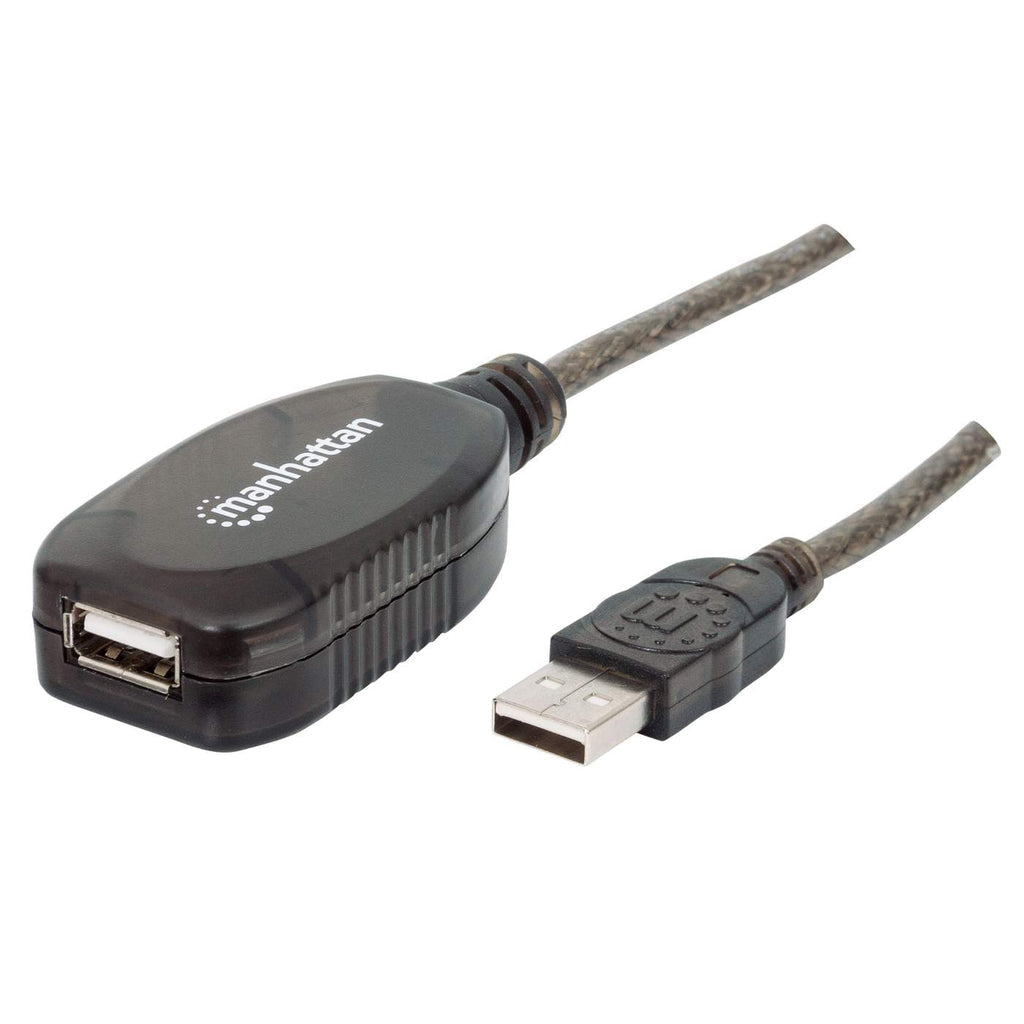 Manhattan USB 2.0 High-Speed Active Extension Cable 10m Black