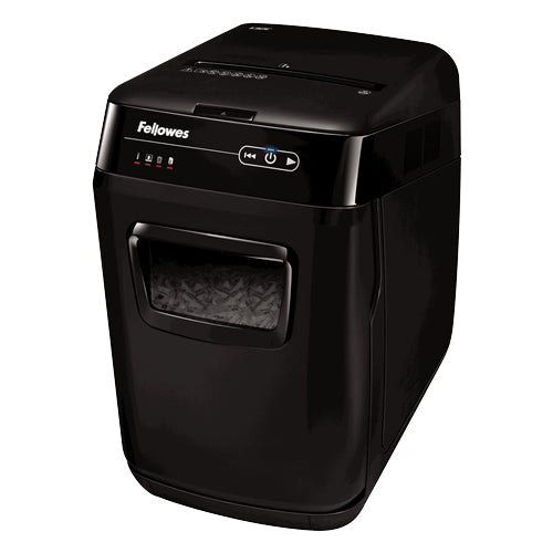Fellowes AutoMax 150C Cross-Cut Shredder 150 Sheets 8.5 Gallons Black