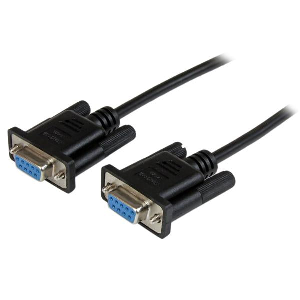 CABLE SERIAL DE 2M NULO DE MODEM SERIAL RS232 DB9 - HEMBRA A HEMBRA - COLOR NEGRO - STARTECH.COM MOD. SCNM9FF2MBK