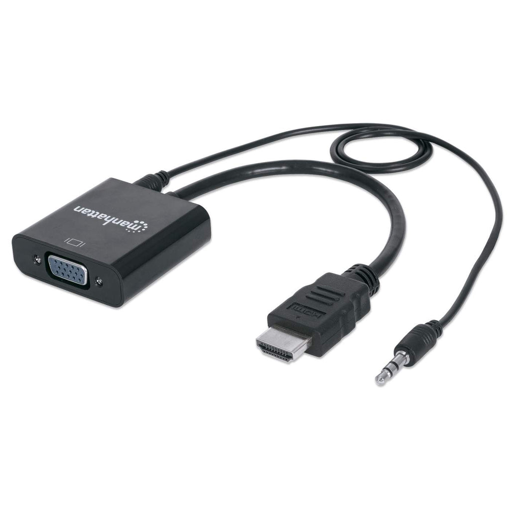 Manhattan HDMI/VGA Converter with Audio, Black