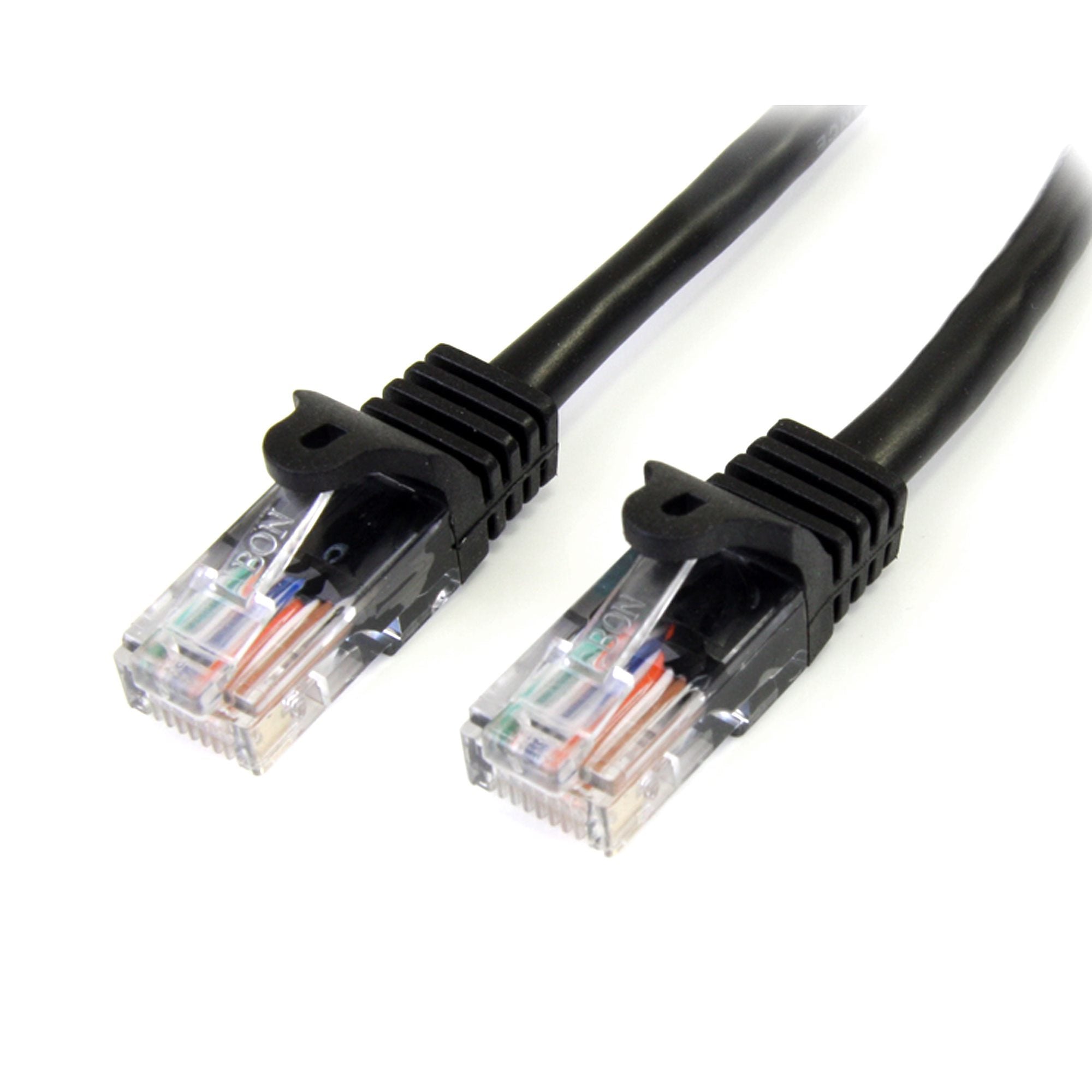CABLE DE 2M NEGRO DE RED FAST ETHERNET CAT5E RJ45 SIN ENGANCHE - CABLE PATCH SNAGLESS - STARTECH.COM MOD. 45PAT2MBK