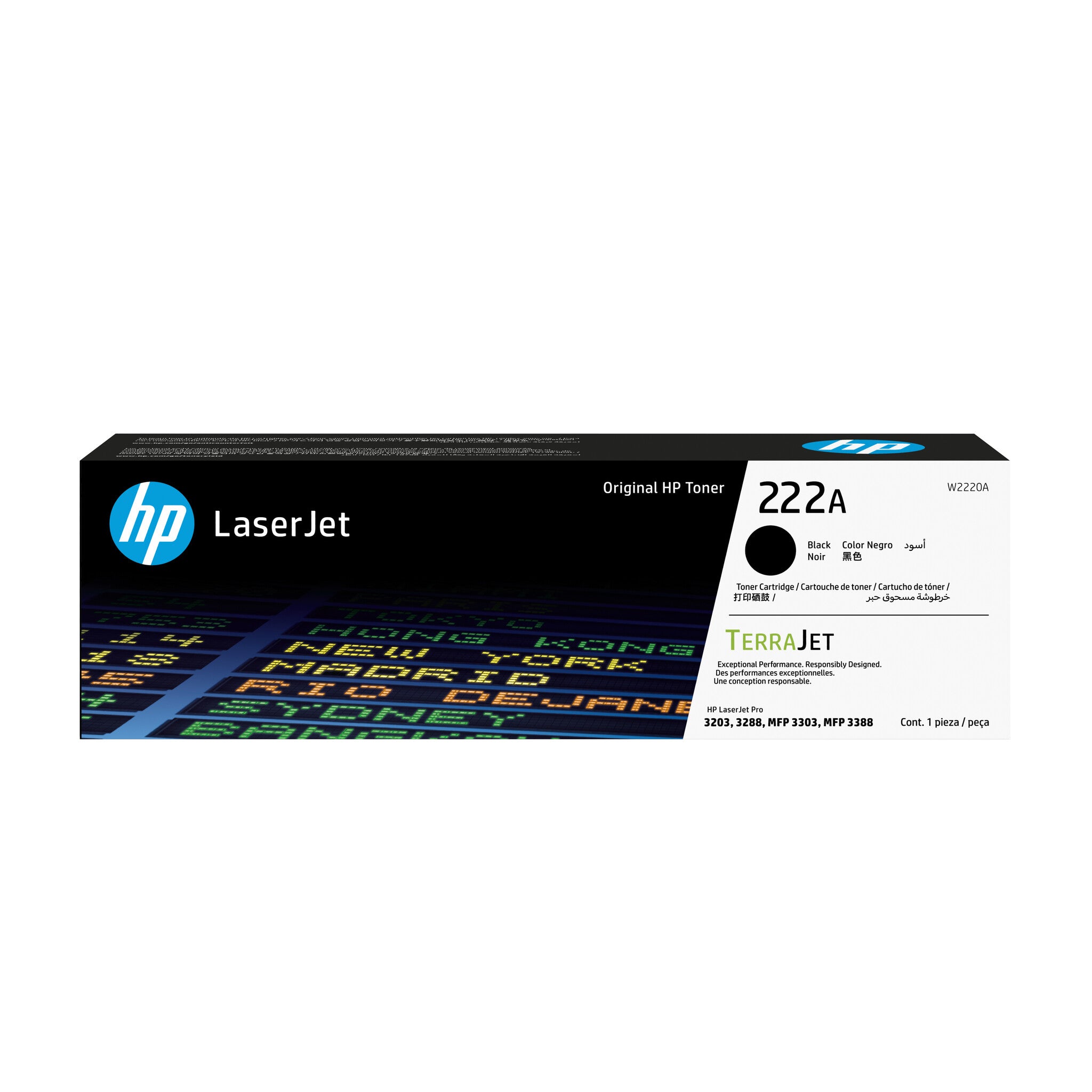 HP Cartucho de tóner Original LaserJet 222A, negro