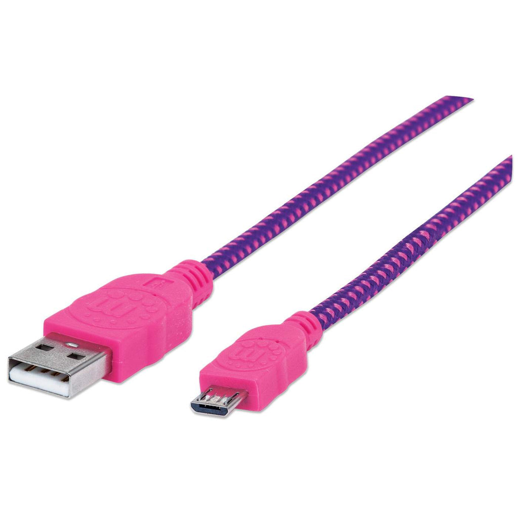 Manhattan Micro-B High-Speed USB Cable 1m Pink-Purple