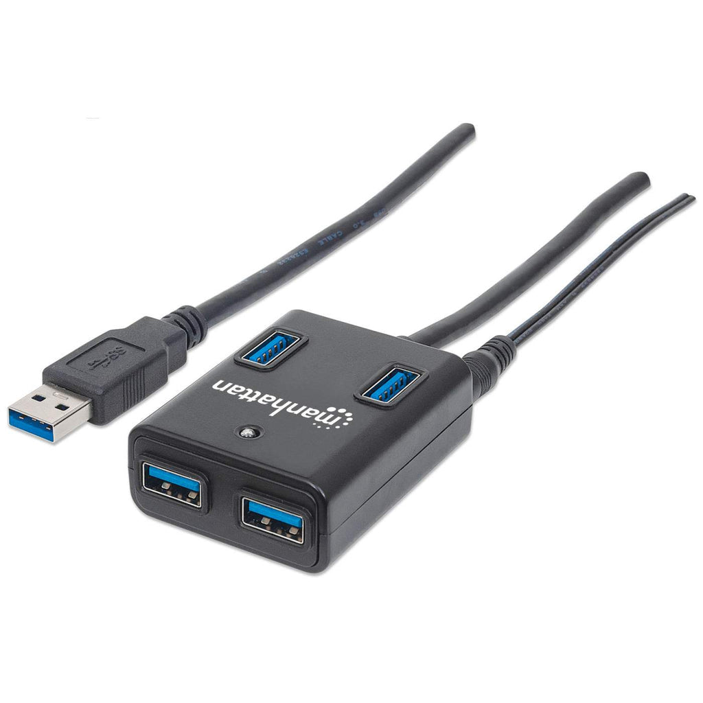 Manhattan USB 3.0 SuperSpeed 4-Port Hub Black