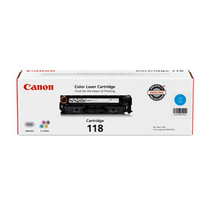 Canon 118 Cyan Toner for ImageClass Series LBP7200Cdn / LBP7660Cdn / MF8350Cdn / MF8380Cdw / MF8580Cdw / MF726Cdw / M