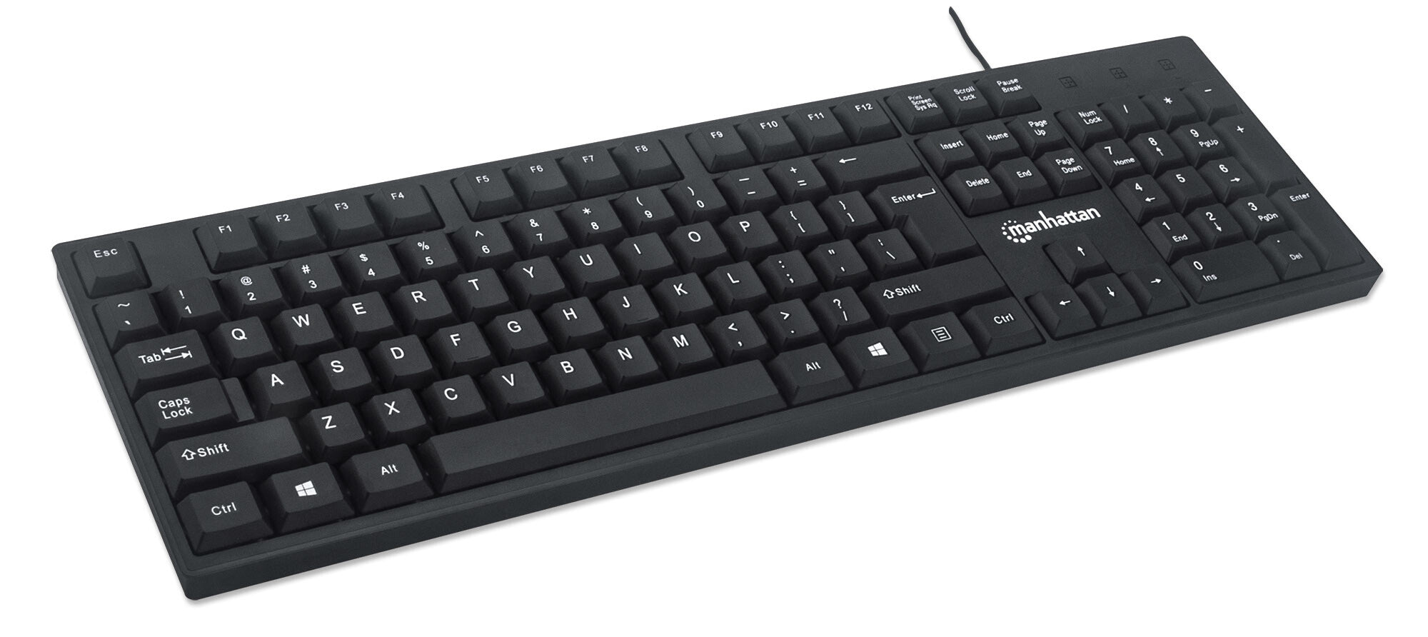 Manhattan 179324 teclado Oficina USB QWERTZ Negro