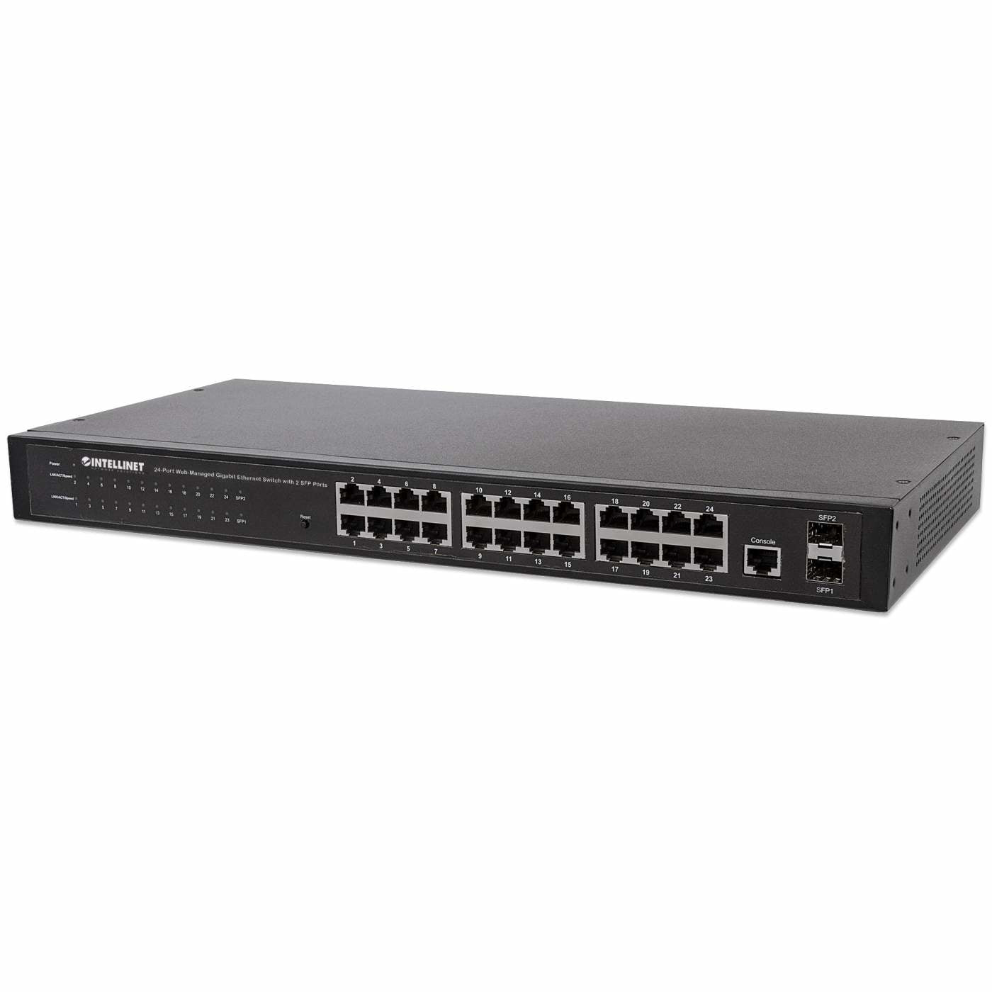 SWITCH,INTELLINET,560917, GB 24 PTOS 19 ,ADMIN + 2 SFP