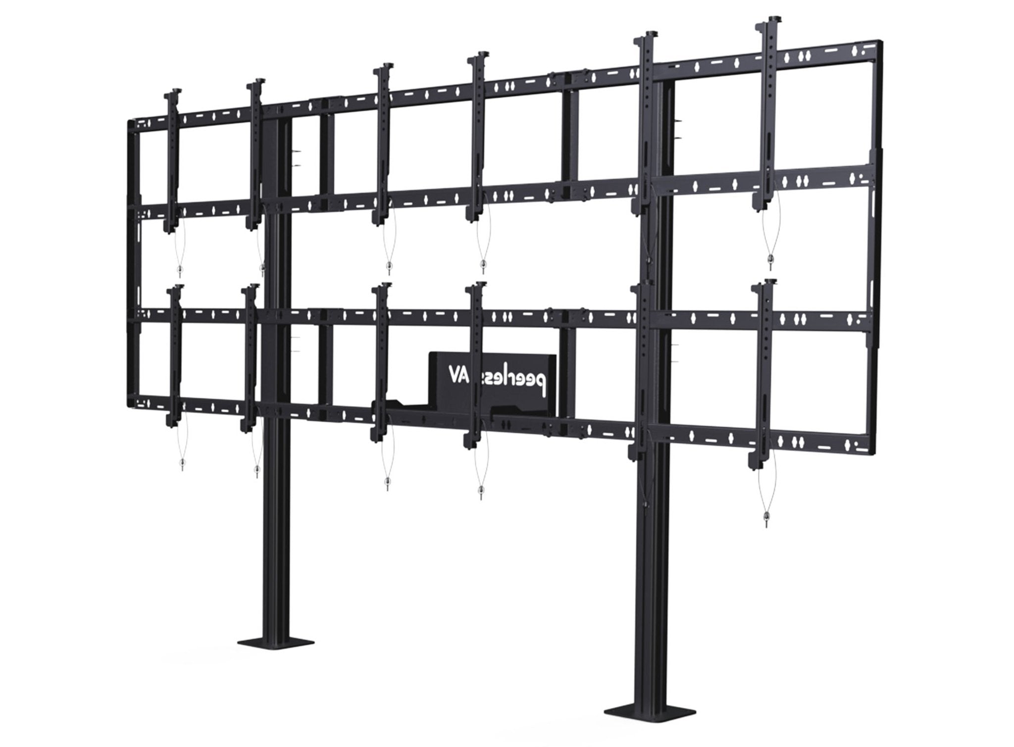 Soporte Modular para Video Wall Pedestal / Configuración 3x2 / Para Pantallas 46" a 55" / Hasta 5" de Profundidad (127 mm) / Ajuste Sin Herramientas / 8 Puntos de Alineación / Estructura de Aluminio / Compatibilidad VESA 200x2