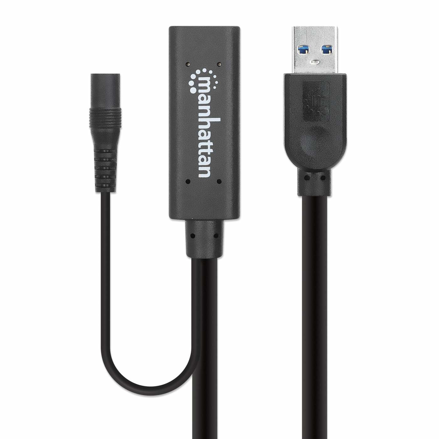 Manhattan 153768 cable USB USB 3.2 Gen 1 (3.1 Gen 1) 15 m USB A 5 Gbit/s Negro