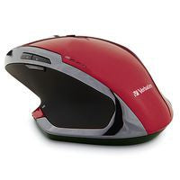 VERBATIM Wireless Ergonomic Mouse 8 Buttons Blue LED DPI Control . Red