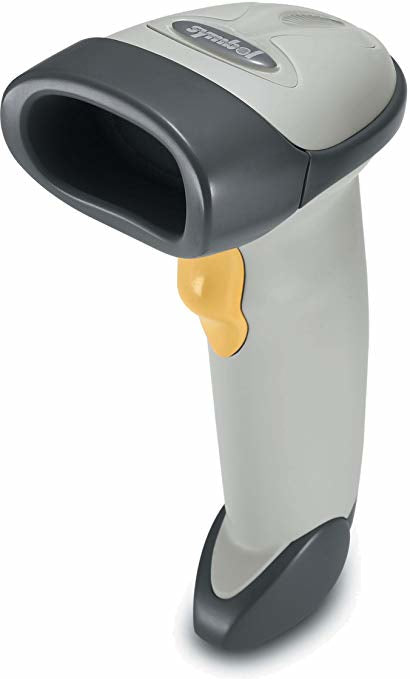 Zebra LS2208 1D Laser Corded Scanner with Serial RS232 / DB9 (CBA-R01-S07PBR) Power Supply (PWR-WUA5V4W0US) Stand (20-61019-01R) HC/White